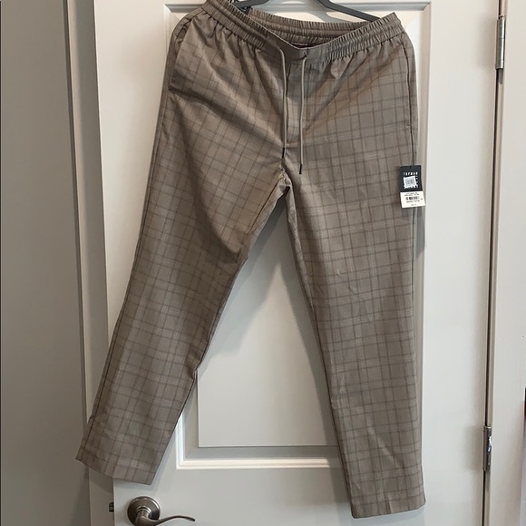 Topman Other - Topman Drawstring Plaid Pants Skinny